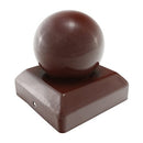 TIMCO Security & Ironmongery 100mm TIMCO Ball Fence Post Cap Oxide Red