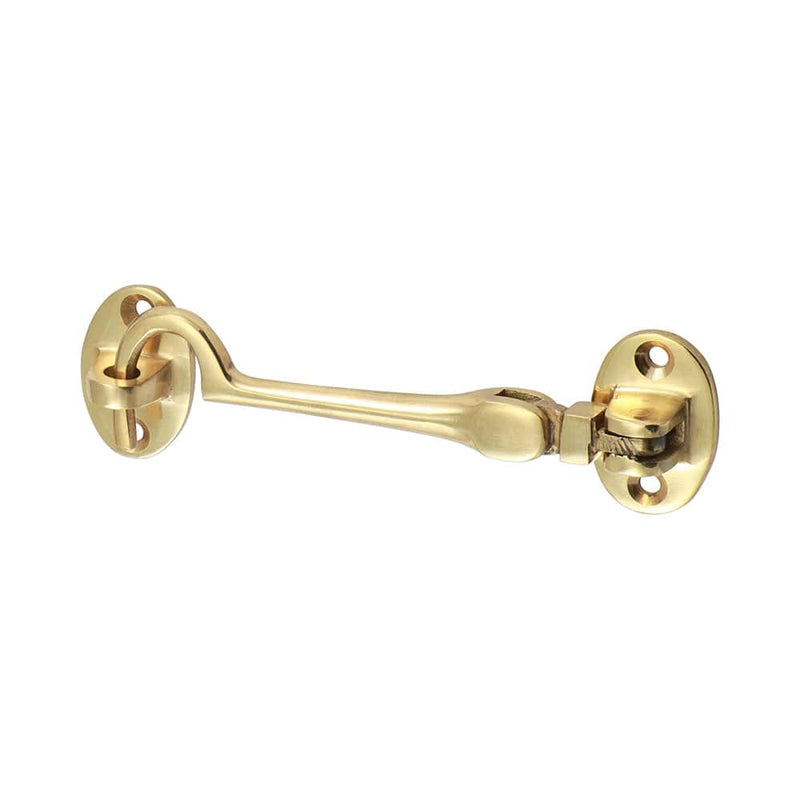 TIMCO Security & Ironmongery 100mm TIMCO Cabin Hook Polished Brass