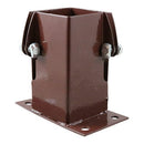 TIMCO Security & Ironmongery 100mm TIMCO Flush Fit Bolt Down Post Support Shoe Bolt Secure Oxide Red