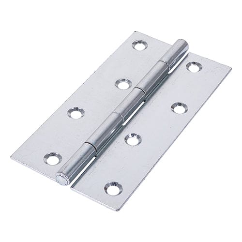 TIMCO Security & Ironmongery 127 x 65 TIMCO Uncranked Butt Hinges (5050) Steel Silver