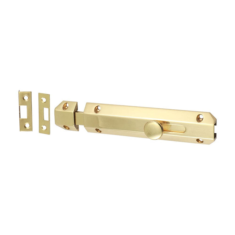 TIMCO Security & Ironmongery 150 x 35mm TIMCO Architectural Flat Section Bolt Polished Brass