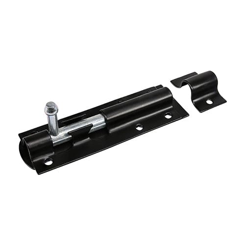 TIMCO Security & Ironmongery 3" / Plain Bag TIMCO Straight Tower Bolt Black