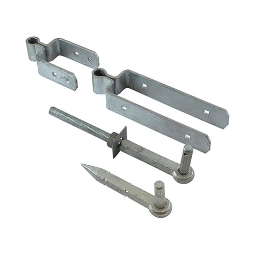 TIMCO Security & Ironmongery 300mm TIMCO Standard Double Strap Gate Hinge Set Hot Dipped Galvanised