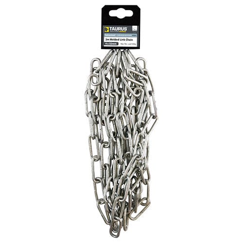 TIMCO Security & Ironmongery 4 x 32mm TIMCO Chain Welded Links Hot Dipped Galvanised