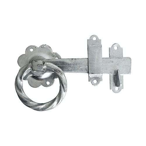 TIMCO Security & Ironmongery 6" / TIMbag TIMCO Ring Gate Latch Twisted Hot Dipped Galvanised