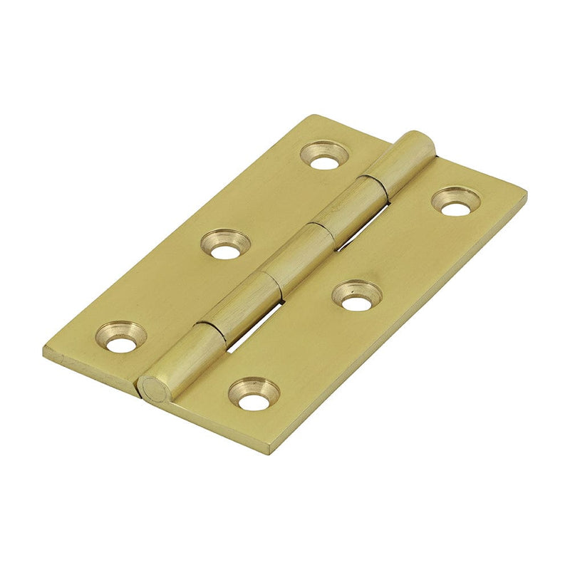 TIMCO Security & Ironmongery 64 x 35 TIMCO Solid Drawn Brass Hinges Polished Brass