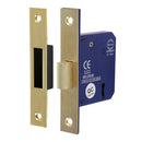 TIMCO Security & Ironmongery 65mm TIMCO 3 Lever Electro Brass Mortice Deadlock