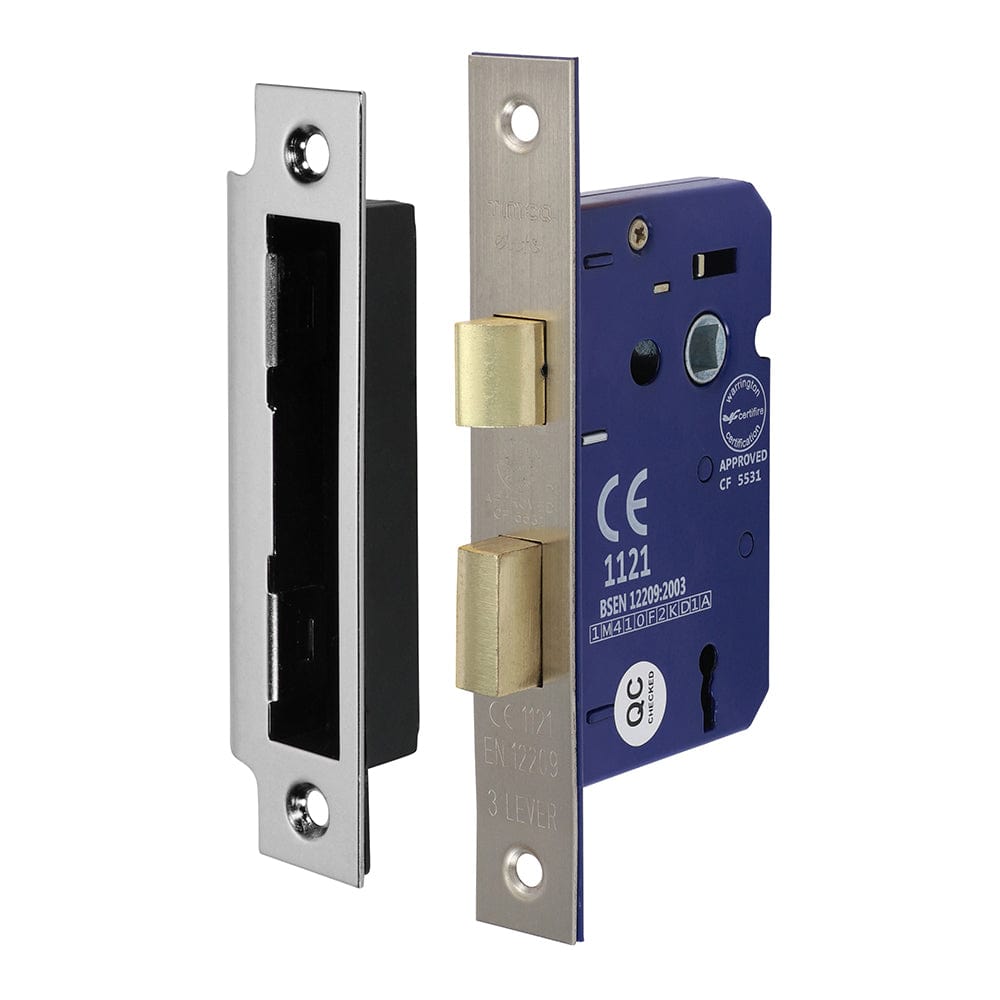 Timco 3 Lever Sashlock - Satin Nickel - Pack Qty - 1 Ea