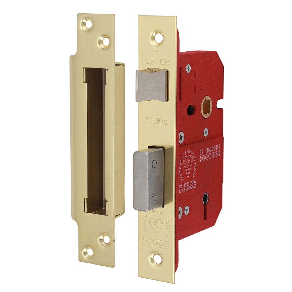 Timco 5 Lever British Standard Sashlock Electro Brass - Pack Qty - 1 Ea