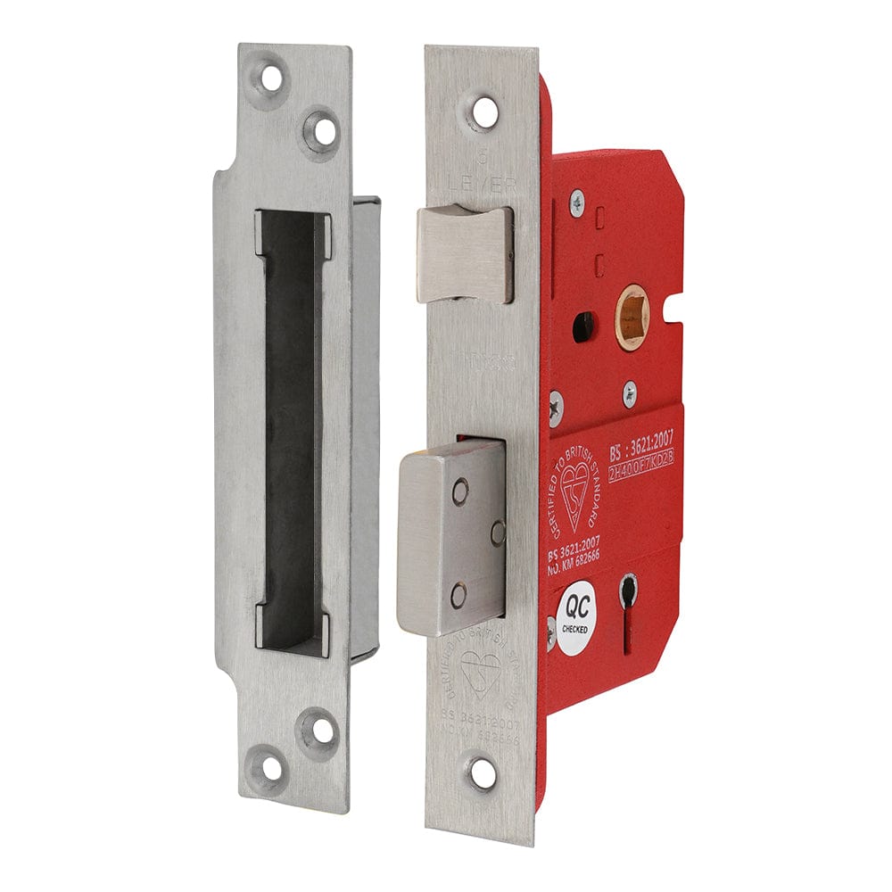 Timco 5 Lever British Standard Sashlock Stainless Steel Satin - Pack Qty - 1 Ea