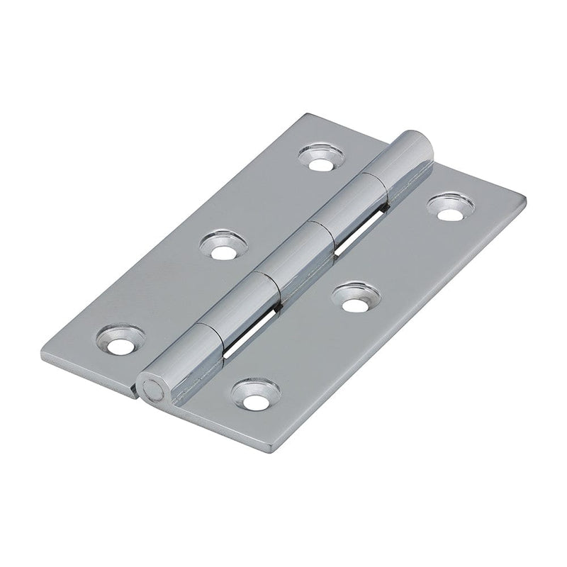 TIMCO Security & Ironmongery 75 x 40 TIMCO Solid Drawn Brass Hinges Polished Chrome