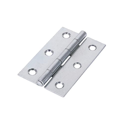 TIMCO Security & Ironmongery 75 x 48 TIMCO Uncranked Butt Hinges (5050) Steel Silver