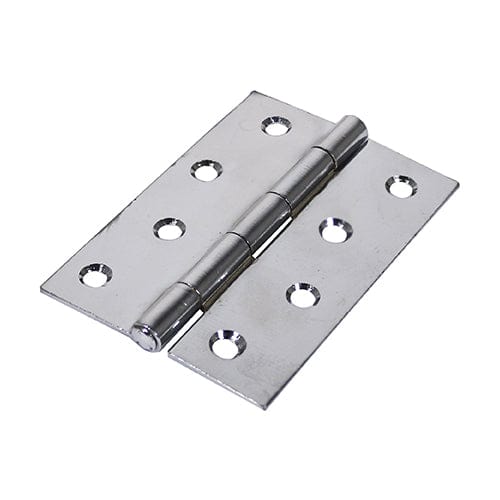TIMCO Security & Ironmongery 75 x 50 TIMCO Butt Hinges Fixed Pin (1838) Steel Polished Chrome