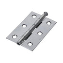 TIMCO Security & Ironmongery 75 x 50 TIMCO Butt Hinges Loose Pin (1840) Steel Polished Chrome