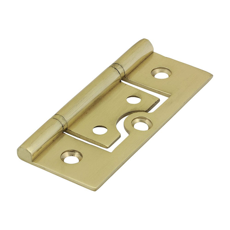 TIMCO Security & Ironmongery 75 x 50 TIMCO Plain Bearing Flush Brass Hinges Polished Brass