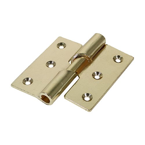 TIMCO Security & Ironmongery 75 x 72 TIMCO Rising Butt Hinges Left Hand Steel Electro Brass
