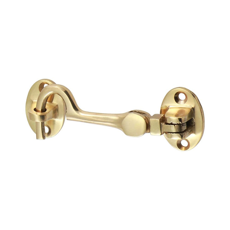 TIMCO Security & Ironmongery 75mm TIMCO Cabin Hook Polished Brass
