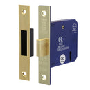 TIMCO Security & Ironmongery 78mm TIMCO 3 Lever Electro Brass Mortice Deadlock