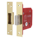 TIMCO Security & Ironmongery 78mm TIMCO 5 Lever British Standard Deadlock Electro Brass