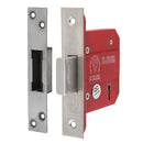 TIMCO Security & Ironmongery 78mm TIMCO 5 Lever British Standard Deadlock Stainless Steel Satin