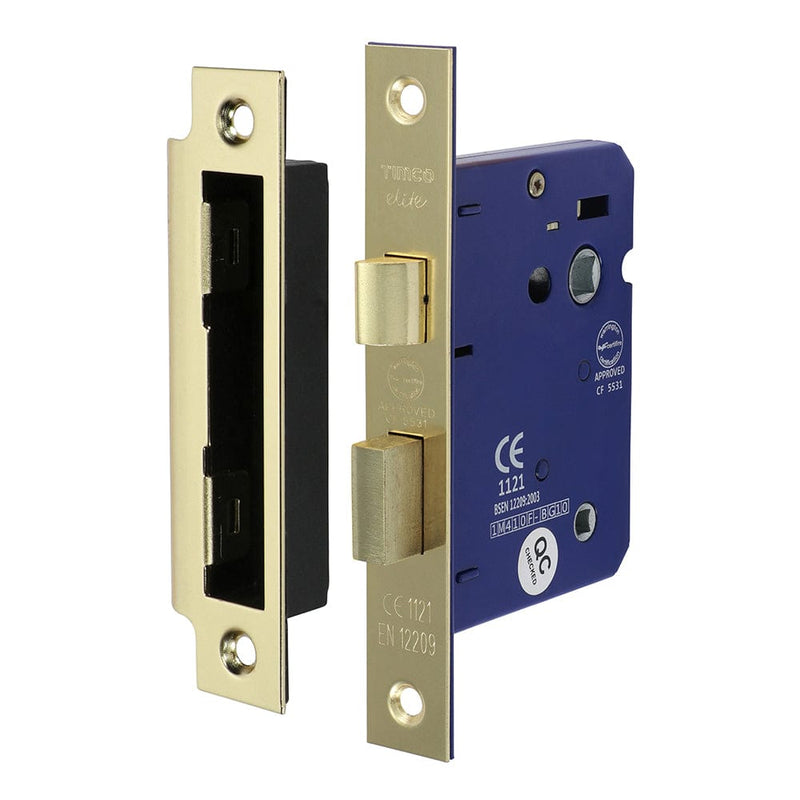 TIMCO Security & Ironmongery 78mm TIMCO Bathroom Lock Electro Brass