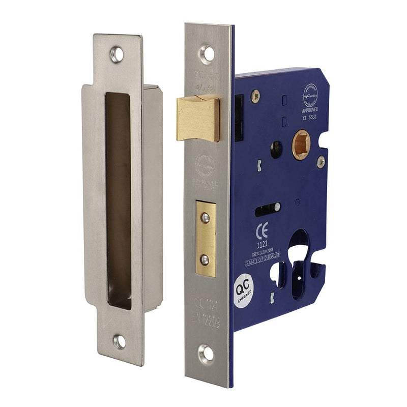 TIMCO Security & Ironmongery 78mm TIMCO Euro Sashlock Satin Nickel