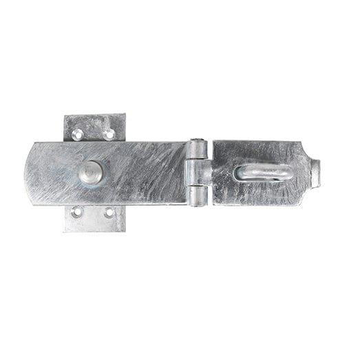 TIMCO Security & Ironmongery 8" / Plain Bag TIMCO Heavy Duty Swivel Pattern Hasp & Staple Bolt On Hot Dipped Galvanised