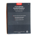 TIMCO Security & Ironmongery TIMCO 5 Lever British Standard Deadlock Stainless Steel Satin