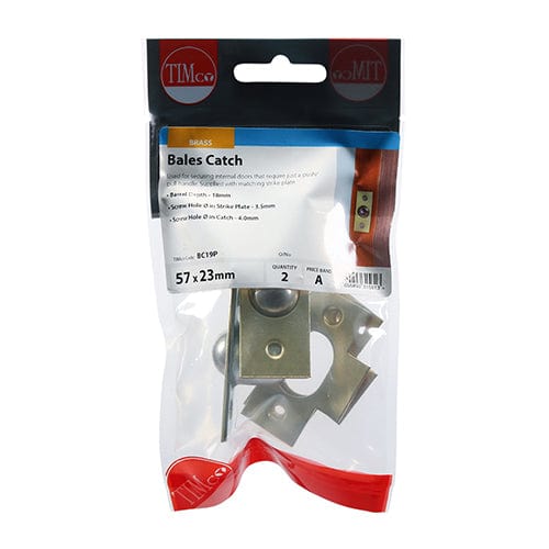 TIMCO Security & Ironmongery TIMCO Bales Catches Electro Brass - 19mm