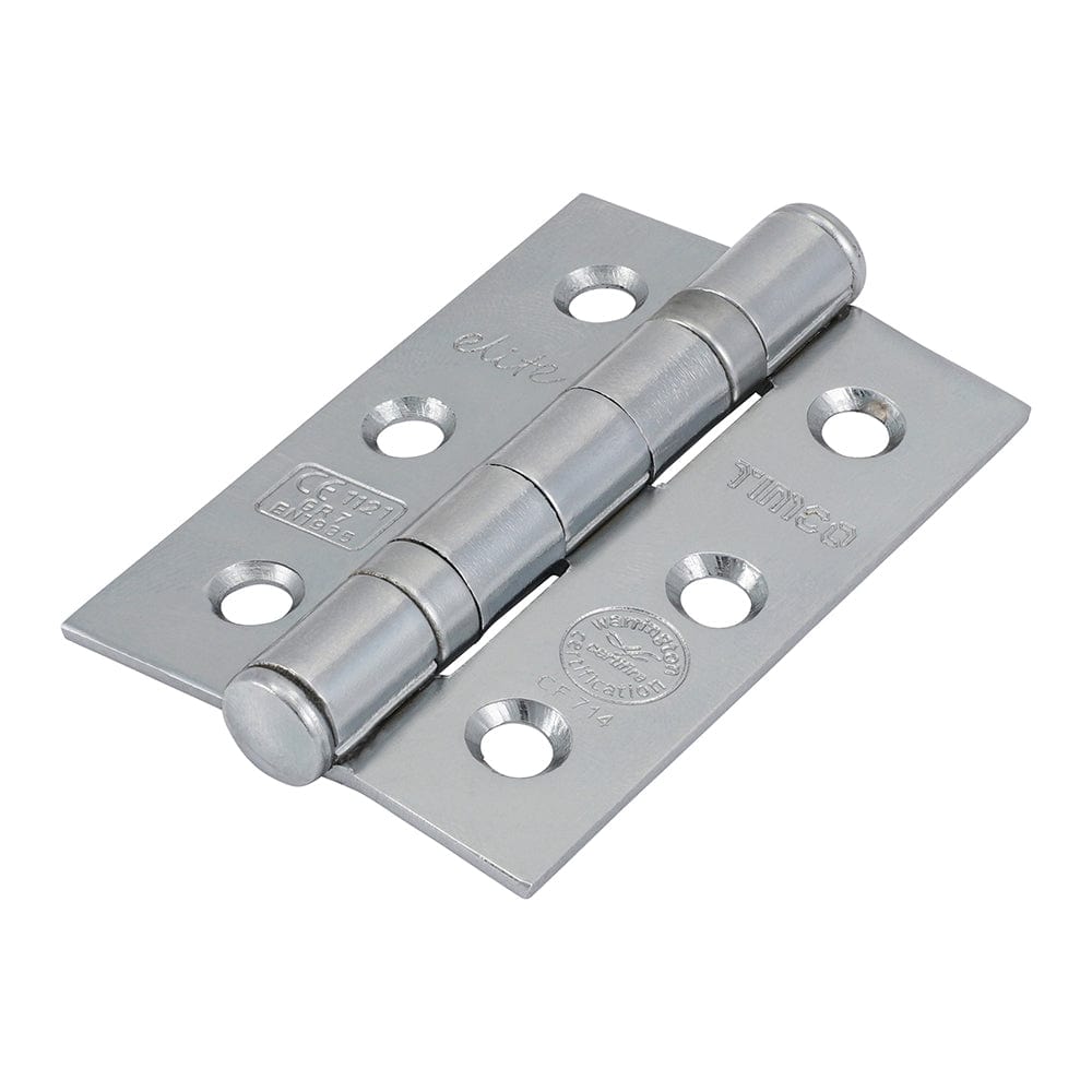 Timco Ball Bearing Hinges Grade 7 Steel Polished Chrome - 76 X 51 X 2.2 - Pack Qty - 2 Pcs