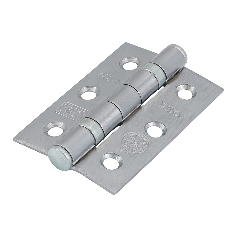 Timco Ball Bearing Hinges Grade 7 Steel Satin Chrome - 76 X 51 X 2.2 - Pack Qty - 2 Pcs