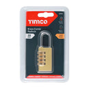 TIMCO Security & Ironmongery TIMCO Brass Combination Padlock