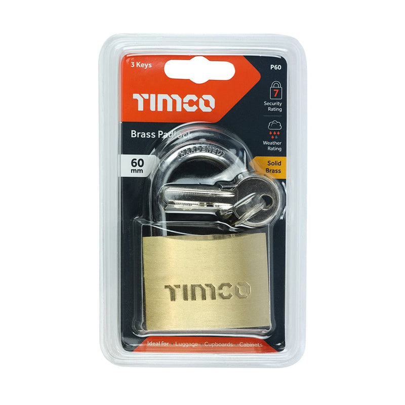 TIMCO Security & Ironmongery TIMCO Brass Padlock