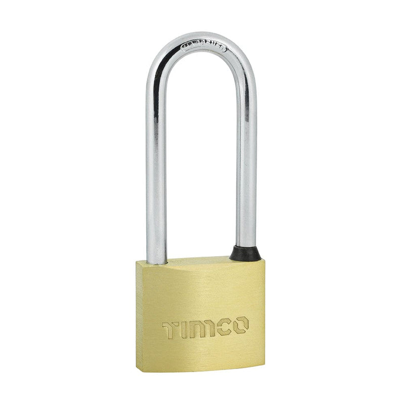 TIMCO Security & Ironmongery TIMCO Brass Padlock Long Shackle