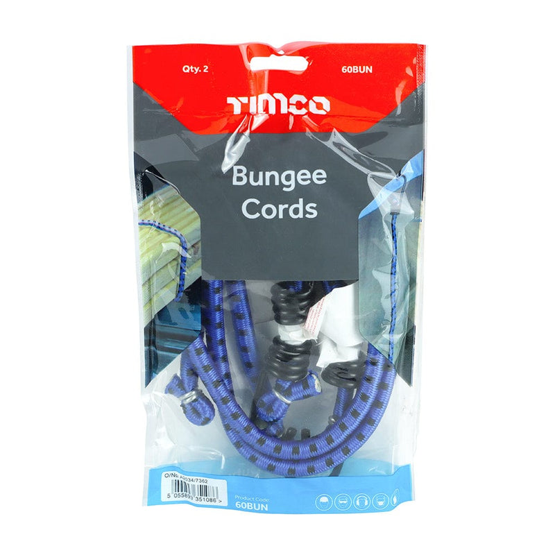 TIMCO Security & Ironmongery TIMCO Bungee Cords with Laminated Hook