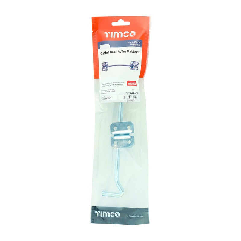 TIMCO Security & Ironmongery TIMCO Cabin Hooks Wire Pattern Silver