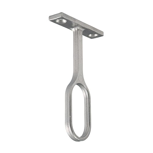 TIMCO Security & Ironmongery TIMCO Centre Bracket For Oval Tube Polished Chrome - 30 x 15