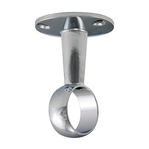 TIMCO Security & Ironmongery TIMCO Centre Bracket For Round Tube Polished Chrome - 25mm