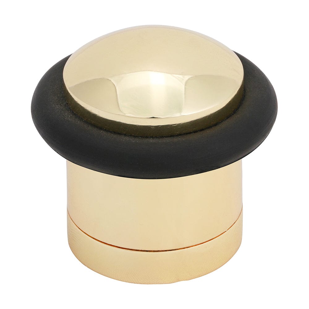 Timco Cylinder Door Stop Polished Brass - 41Mm - Pack Qty - 1 Ea