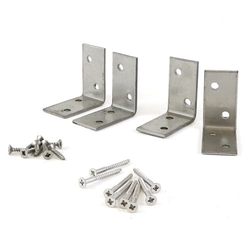 TIMCO Security & Ironmongery TIMCO Decking Handrail Bracket Kit Stainless Steel - 4 brackets + 16 screws