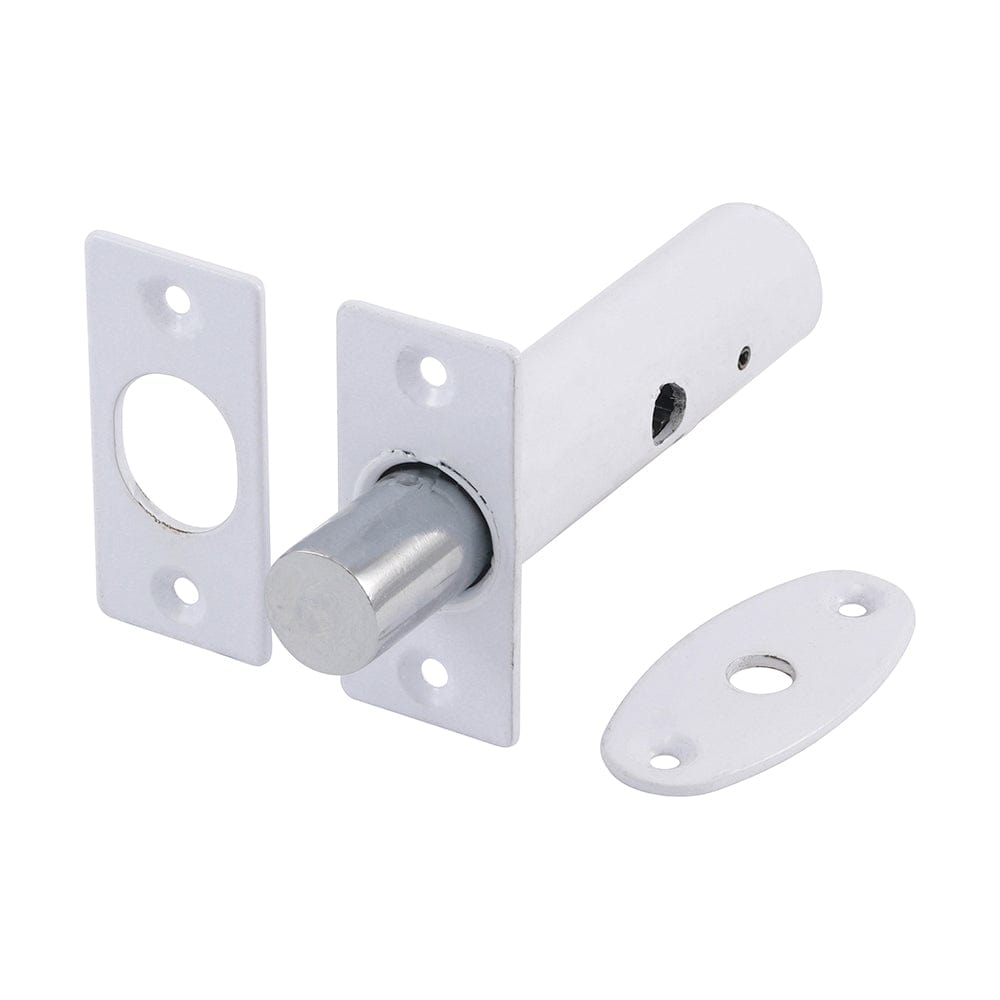 Timco Door Rack Bolts White - 60Mm - Pack Qty - 2 Pcs