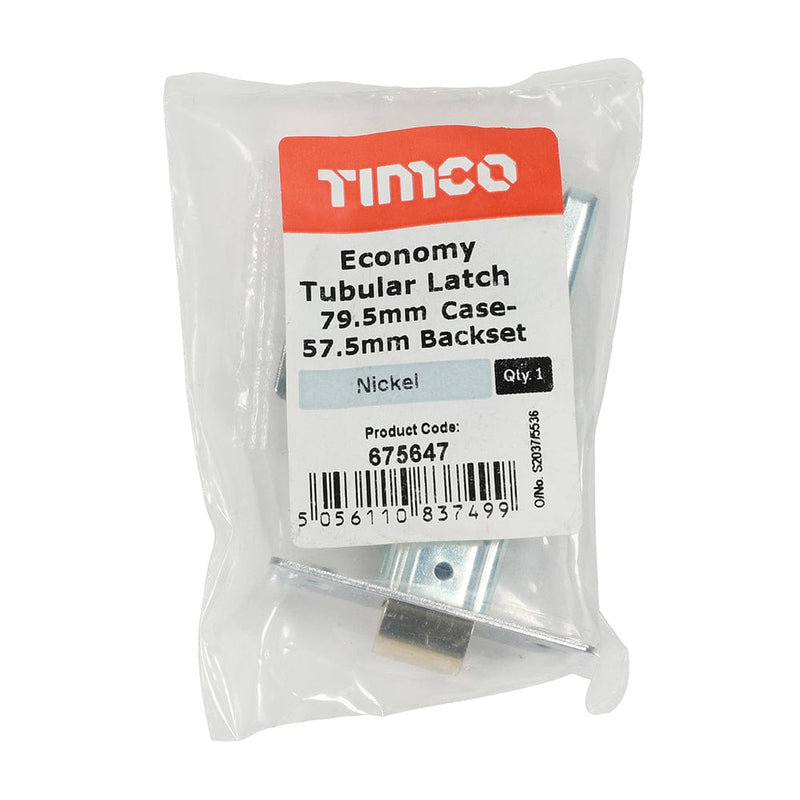 TIMCO Security & Ironmongery TIMCO Economy Tubular Latch Nickel