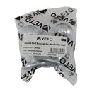 TIMCO Security & Ironmongery TIMCO End Bracket For Round Tube Polished Chrome - 25mm