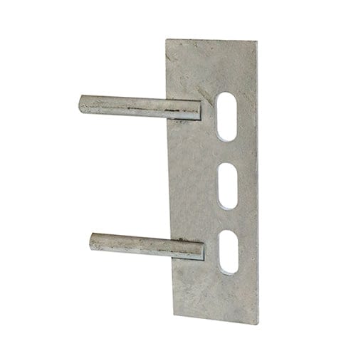 TIMCO Security & Ironmongery TIMCO Gravel Board Clip Twin Pin Galvanised - 150 x 50mm