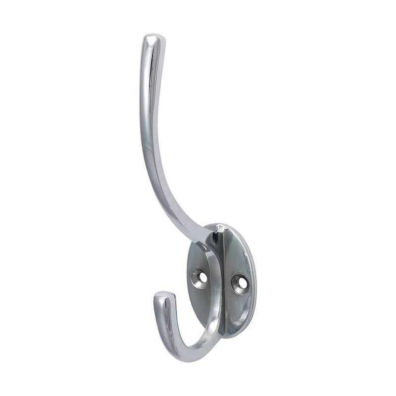 TIMCO Security & Ironmongery TIMCO Hat & Coat Hook Polished Chrome - 125 x 32mm