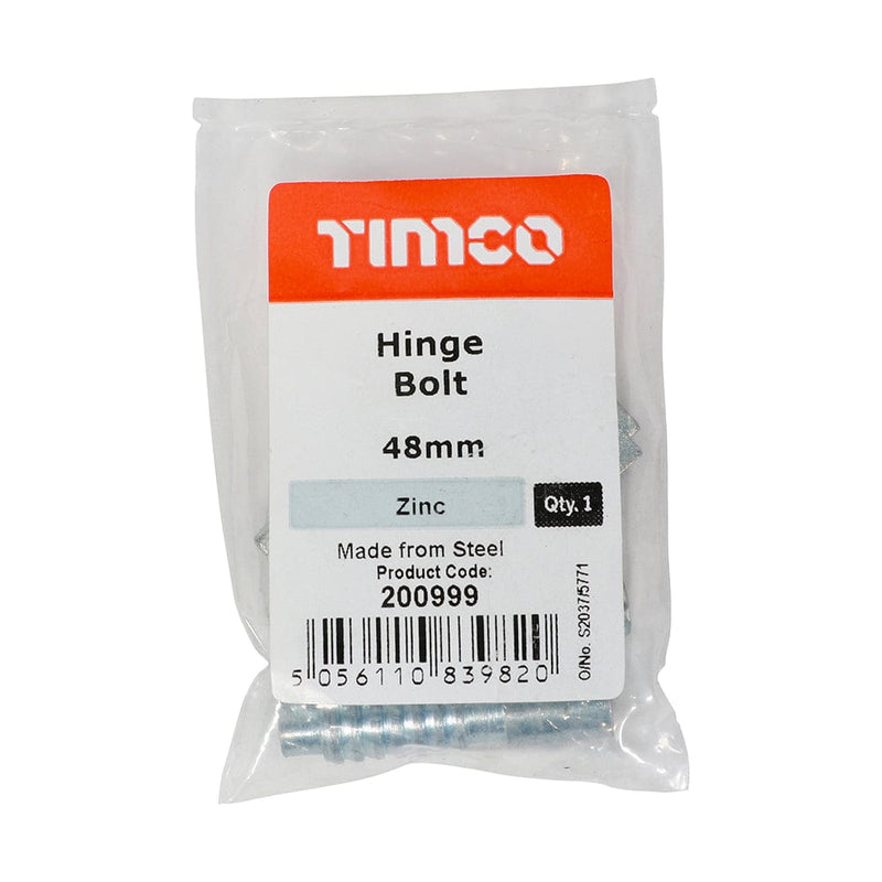 TIMCO Security & Ironmongery TIMCO Hinge Bolt Zinc - 48mm