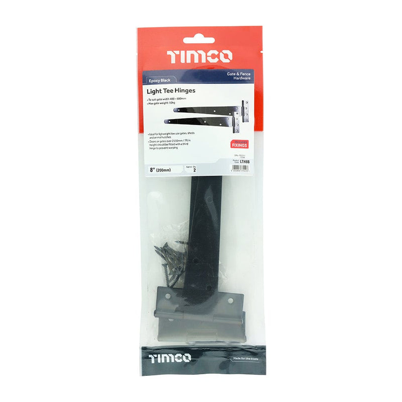 TIMCO Security & Ironmongery TIMCO Light Tee Hinges Black