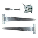 TIMCO Security & Ironmongery TIMCO Pedestrian Gate Kit Medium Tee Hinges & Automatic Latch Silver - 14"