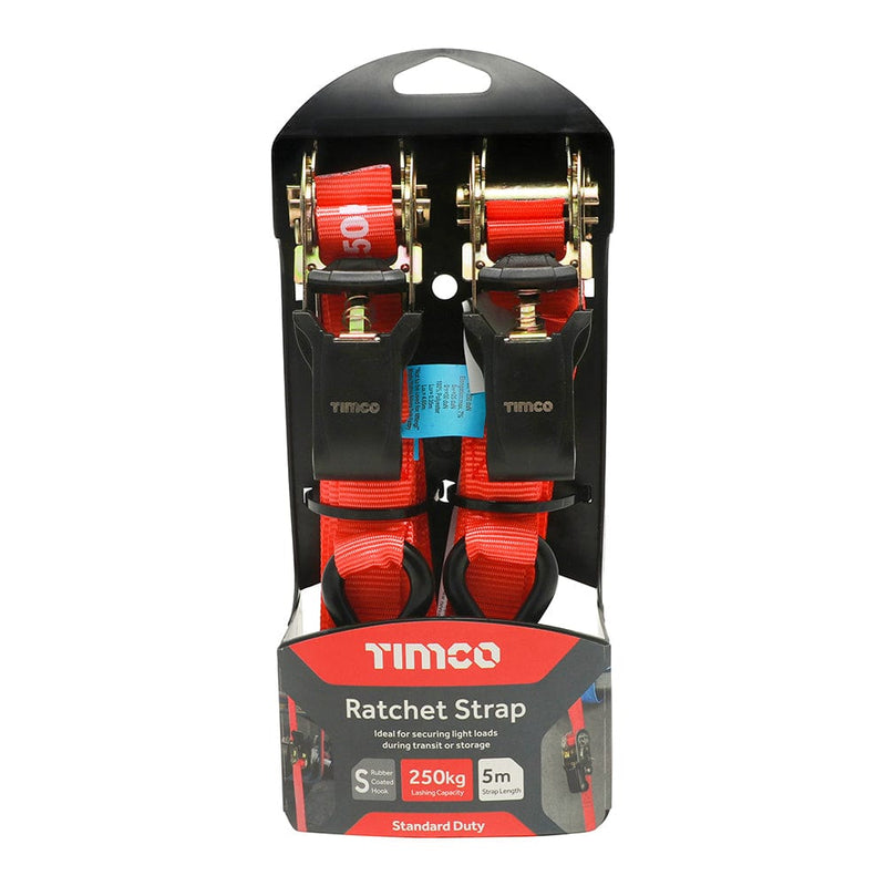 TIMCO Security & Ironmongery TIMCO S Hook Ratchet Straps Standard Duty