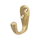 TIMCO Security & Ironmongery TIMCO Single Robe Hook Polished Brass - 44 x 18mm